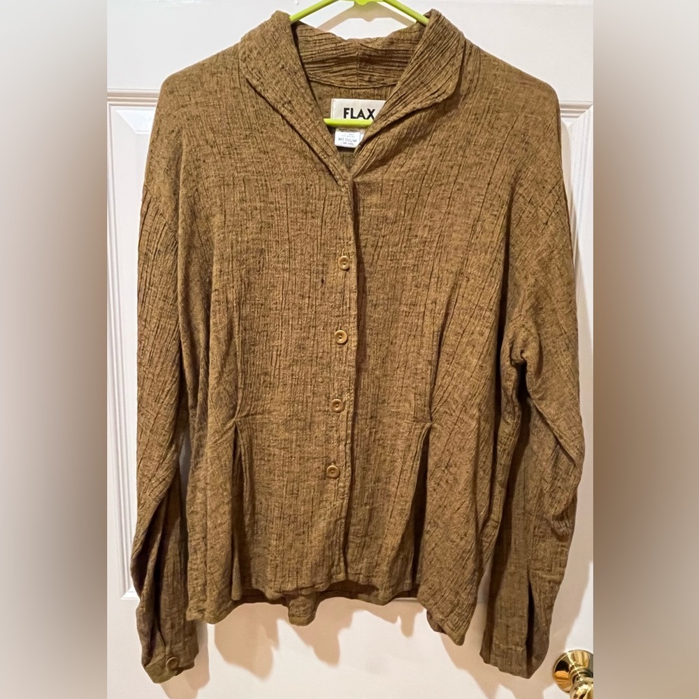Flax Brown/mustard yellow Textured Jacket